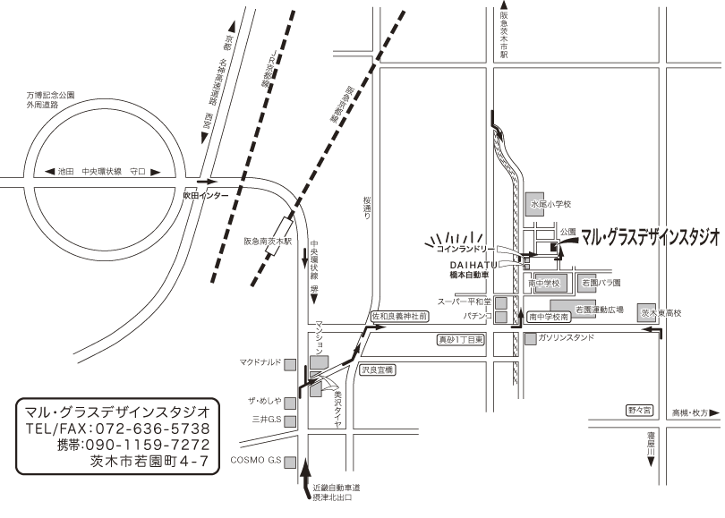 マルグラスオリジナルの拡大地図